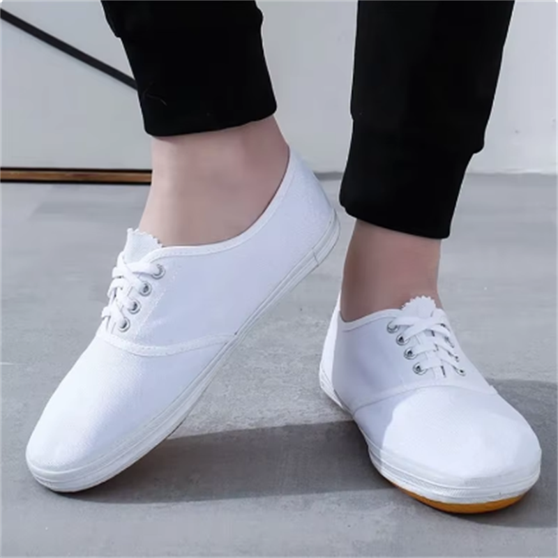 Canvas Flat Shoes School White - đánh giá và giá Sports Equipment For Schools