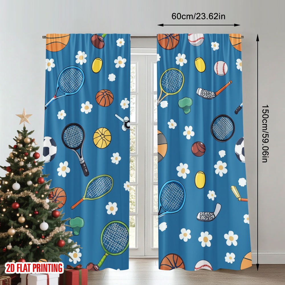 2pcs 2D flat printing Drapes S - đánh giá và giá Sports Equipment In French