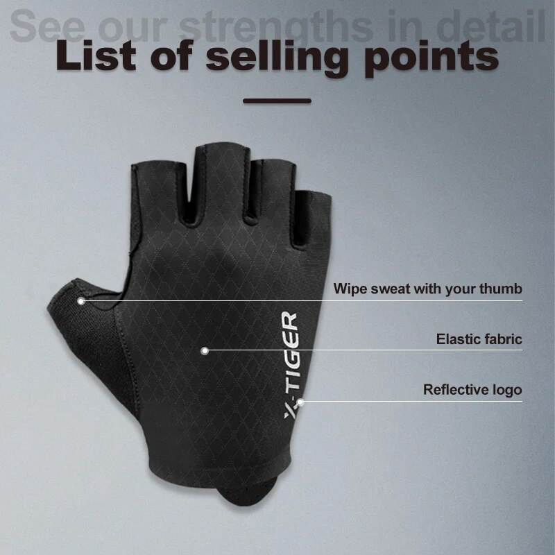 X-TIGER Cycling Gloves Half Fi - đánh giá và giá Xin Sports Equipment